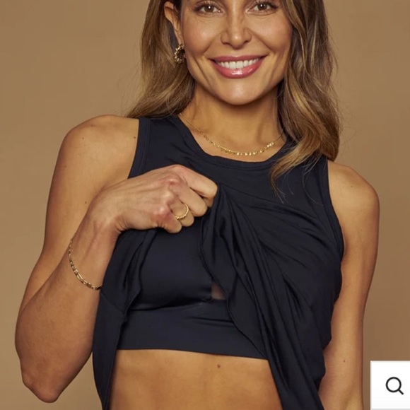 SHEBIRD The Freedom Racerback Bra Tank with Built-in Support Navy Blue 8/XXL - Picture 12 of 14